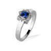 Solitaire TOM G Etoile Saphir bleu Et Diamants Blancs