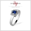 Solitaire TOM G Etoile Saphir bleu Et Diamants Blancs