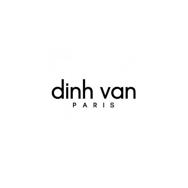 Bracelet Dinh Van Menottes R8 Or Blanc 1/2 Diamants sur cordon