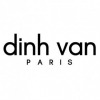 Bracelet Dinh Van Menottes R8 Or Blanc 1/2 Diamants sur cordon