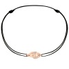 Bracelet Dinh Van Menottes R8 Or Rose 1/2 Diamants sur cordon