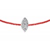 Bracelet Redline Salsa Diamant 0.05 ct or blanc sur cordon
