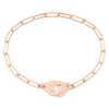 Bracelet Dinh Van Menottes R10 or rose sur chaîne