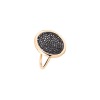 Bague Ginette NY Disc Ring Diamants noirs