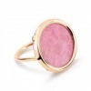 Bague Ginette NY Disc Or rose et Rhodonite