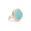 Bague Ginette NY Disc Ring Or rose et Amazonite