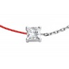 Bracelet Redline ROYAL fil rouge et chaîne diamant princesse