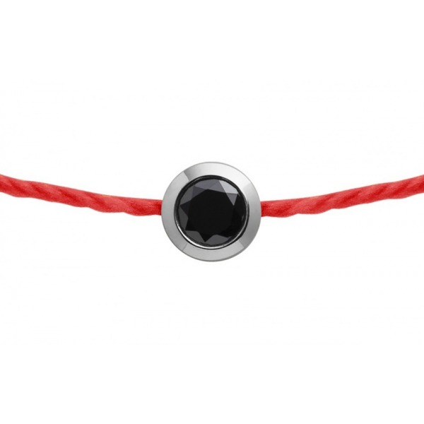 Bracelet Redline Kcolor Diamant noir fil rouge