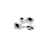 Paire Boucles TOM G Moderne Or Blanc Diamants noirs 0,8 carat + diamants