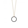 Collier Ginette NY Mini Black Diamants Circle Or Rose