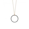 Collier Ginette NY Baby Black Diamants Circle Or Rose