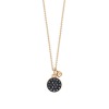 Collier Ginette NY Black Diamants MINI EVER DISC ON CHAIN or rose