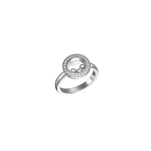 Bague Chopard Happy Diamonds Happy Icons or blanc  Diamants 3 diamants mobiles