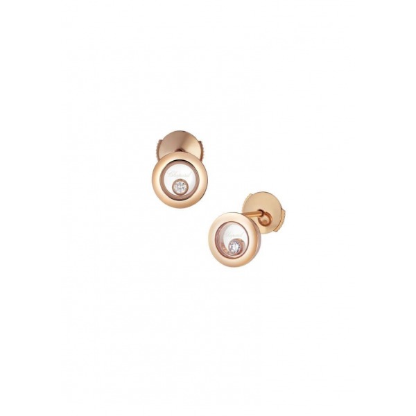 Boucles Chopard Happy Diamants Icons or rose 1 diamant mobile