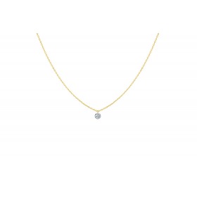 Collier La Brune & La Blonde 360° Diamant 0.07 carat or jaune