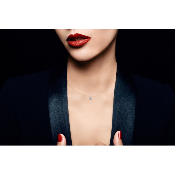 Collier La Brune & La Blonde 360° Diamant 0.07 carat or jaune