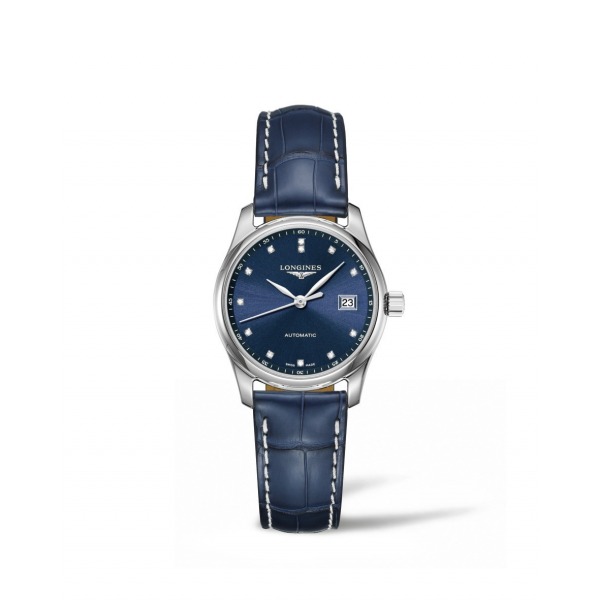 Montre Longines Femme Master Collection automatique cadran bleu index diamants