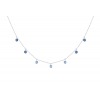 Collier La Brune &amp; La Blonde Confetti Bleus 7 pierres: saphirs bleu or blanc