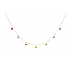 Collier La Brune & La Blonde Confetti Rainbow 7 pierres