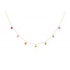Collier La Brune &amp; La Blonde Confetti Rainbow 7 pierres: saphirs multicolores or jaune