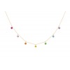 Collier La Brune &amp; La Blonde Confetti Rainbow 7 pierres: saphirs multicolores or jaune