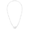 Collier Dinh Van Menottes R12 1/2 diamants  or blanc sur chaîne