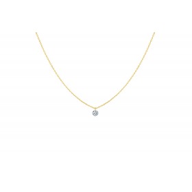 Collier La Brune & La Blonde 360° Diamant 0.10 carat or jaune