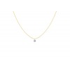 Collier La Brune & La Blonde 360° Diamant 0.10 carat or jaune