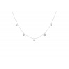 Collier La Brune & La Blonde 360° 5 diamants 0.35 carat or blanc