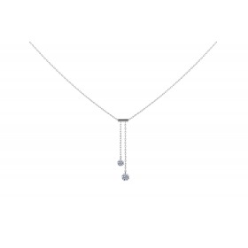 Collier La Brune & La Blonde 360° Cravate Diamant 0.20 carat or blanc