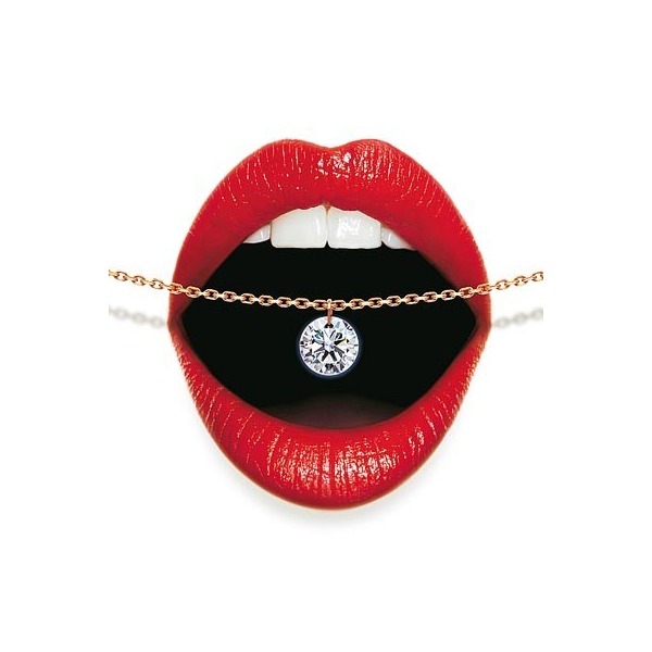 Collier La Brune & La Blonde 360° Cravate Diamant 0.20 carat or jaune