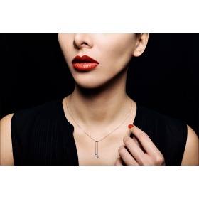 Collier La Brune & La Blonde 360° Cravate Diamant 0.20 carat or jaune