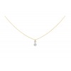 Collier La Brune & La Blonde 360° Duo 2 Diamants 0.20 carat or jaune