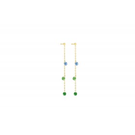 Pendants d’Oreilles La Brune & La Blonde Confetti RIO 6 pierres 0.80 carat or jaune