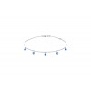 Bracelet La Brune &amp; La Blonde Confetti Bleu 5 pierres 0.65 carat or blanc