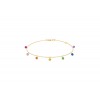 Bracelet La Brune &amp; La Blonde Confetti Rainbow 7 pierres 0.90 carat or jaune