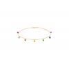 Bracelet La Brune &amp; La Blonde Confetti Rainbow 7 pierres 0.90 carat or jaune