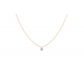 Collier La Brune & La Blonde 360° Diamant 0.40 carat or rose