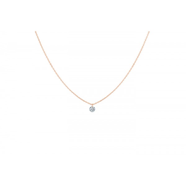 Collier La Brune & La Blonde 360° Diamant 0.50 carat or rose
