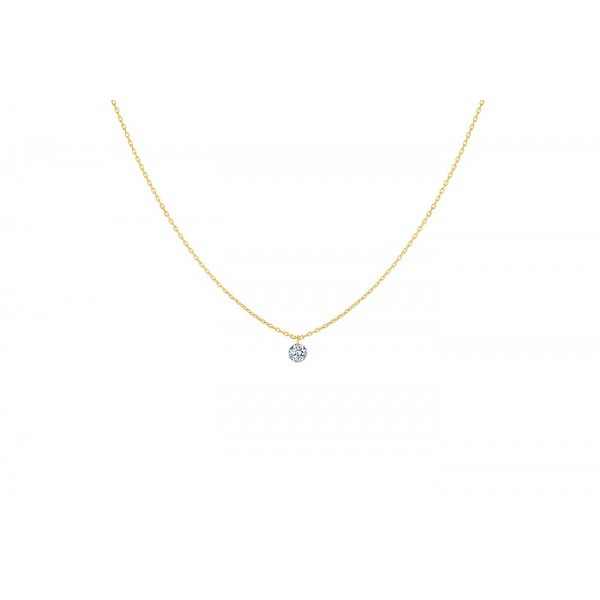 Collier La Brune & La Blonde 360° Diamant 0.50 carat or jaune