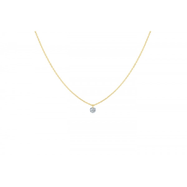 Collier La Brune & La Blonde 360° Diamant 0.50 carat or jaune