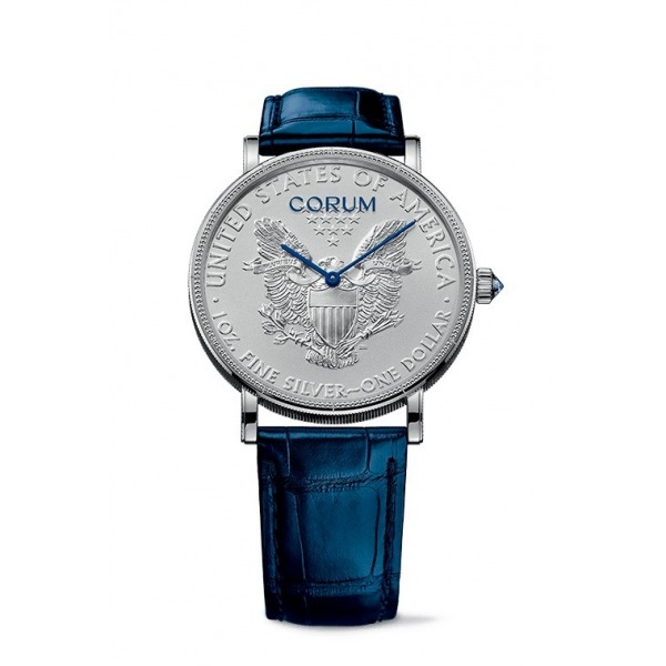 Montre Corum COIN Pièce Argent Rhodié Automatique