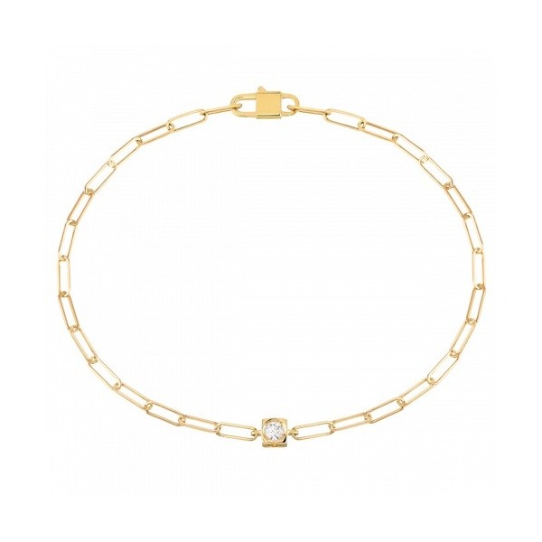 Bracelet Dinh Van Le Cube Diamant Or Jaune et Diamant