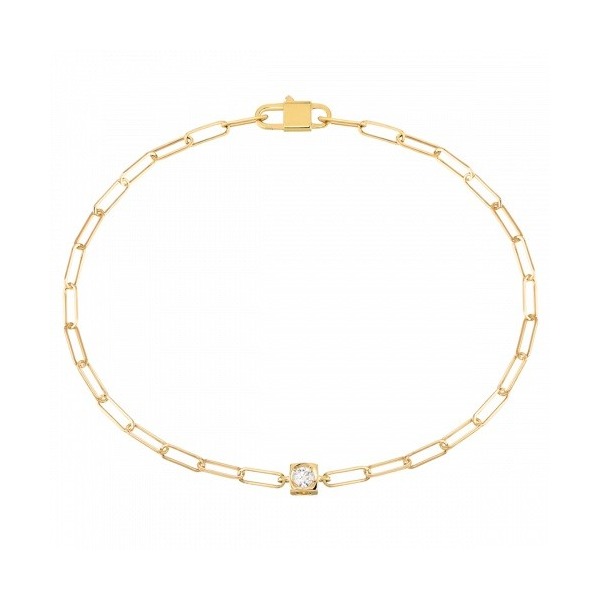 Bracelet Dinh Van Le Cube Diamant Or Jaune et Diamant