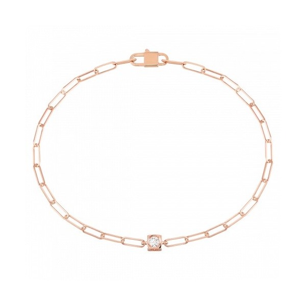 Bracelet Dinh Van Le Cube Diamant Or Rose et Diamant