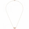 Collier Menottes Dinh Van R8  1/2 Diamants or rose sur chaîne