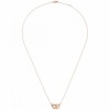 Collier Menottes Dinh Van R8  1/2 Diamants or rose sur chaîne