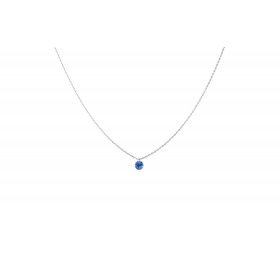 Collier La Brune & La Blonde Confetti solitaire saphir bleu