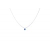 Collier La Brune &amp; La Blonde Confetti Saphir Bleu 0.30 carat or blanc