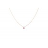 Collier La Brune & La Blonde Confetti Saphir Rose Solitaire 0.30 carat or rose